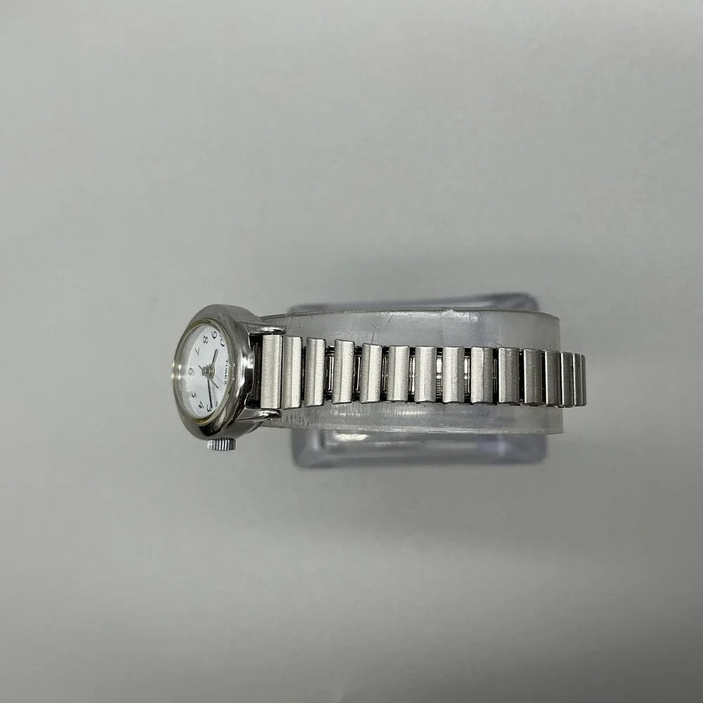 Timex Cavatina Womens Watch 18mm Silver Tone Oval Dial Stretch New Battery